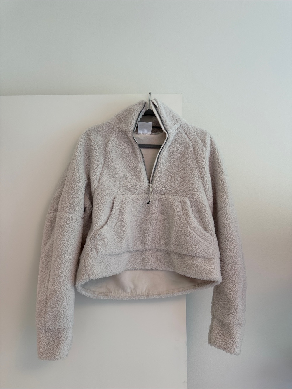 lululemon athletica Light Gray Teddy Fleece Half-Zip Jacket